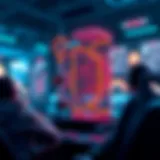 A conceptual illustration of blockchain technology integrated into gaming