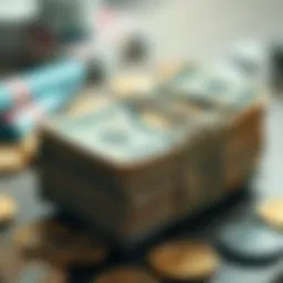 Currency exchange concepts depicted creatively