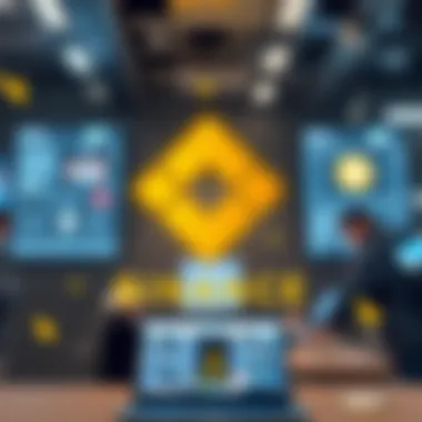 Conceptual image illustrating the diverse services offered by Binance