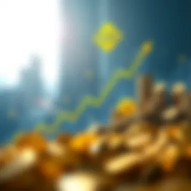 Graphical representation of cryptocurrency market growth influenced by Binance