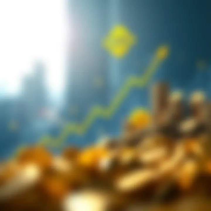 Graphical representation of cryptocurrency market growth influenced by Binance