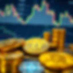 Conceptual illustration of cryptocurrency investment analysis