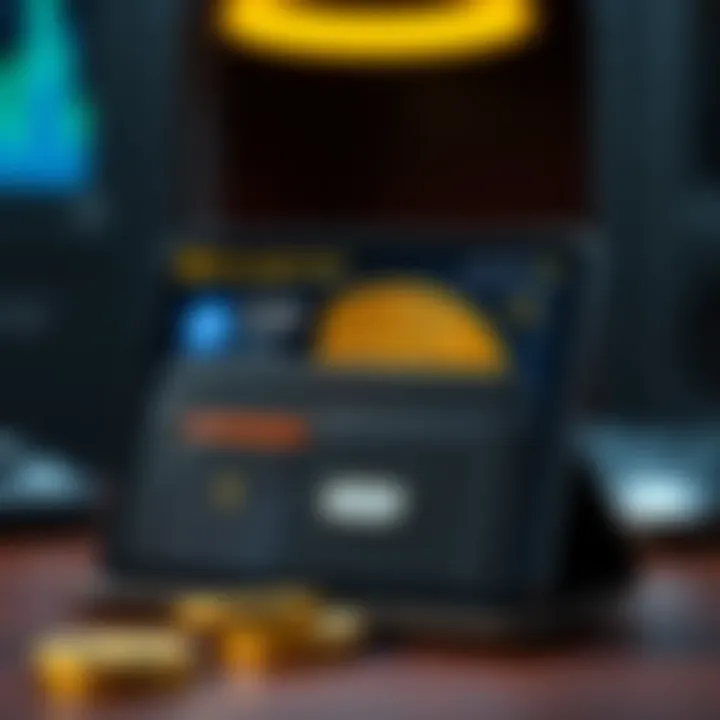 A digital wallet interface