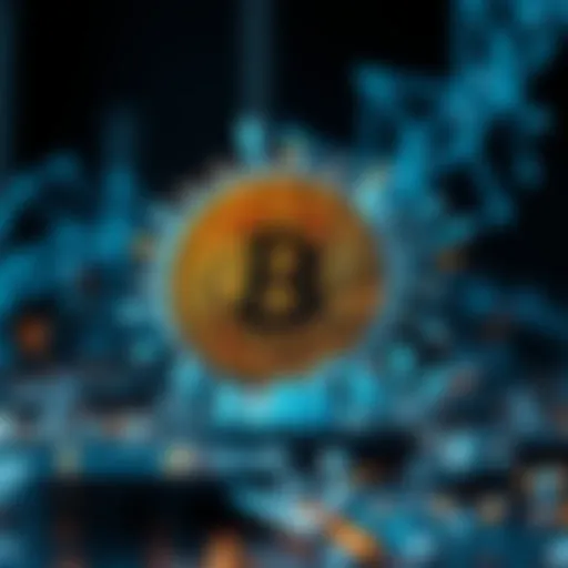 Innovative blockchain technology representation