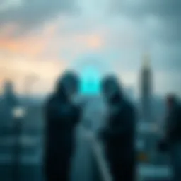 Illustration depicting the concept of Man-in-the-Middle attacks in cybersecurity