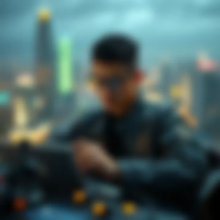 Innovative blockchain technology representation