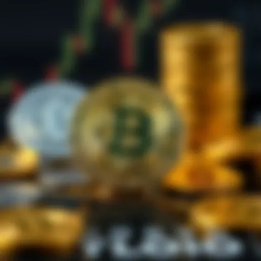Illustration of trending cryptocurrencies